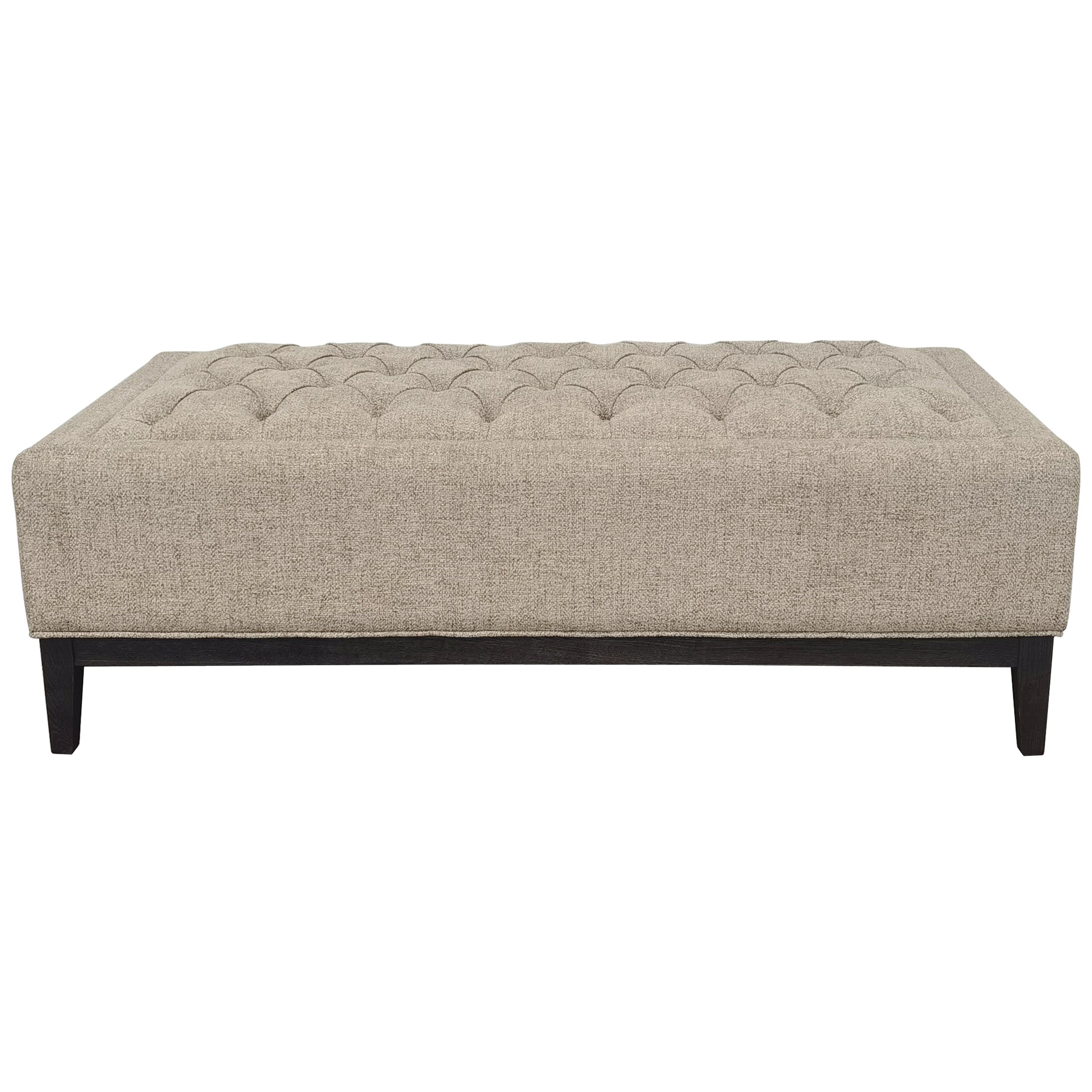 Theodore Dark Taupe Buttoned XL Ottoman